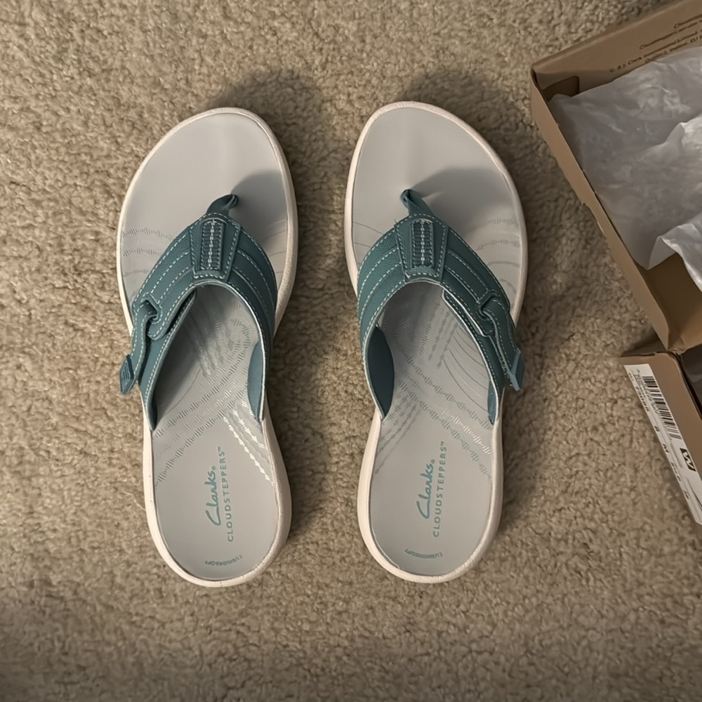 Cloudsteppers by Clarks Teal SIZE 8 Sunmaze Sky. Never worn.